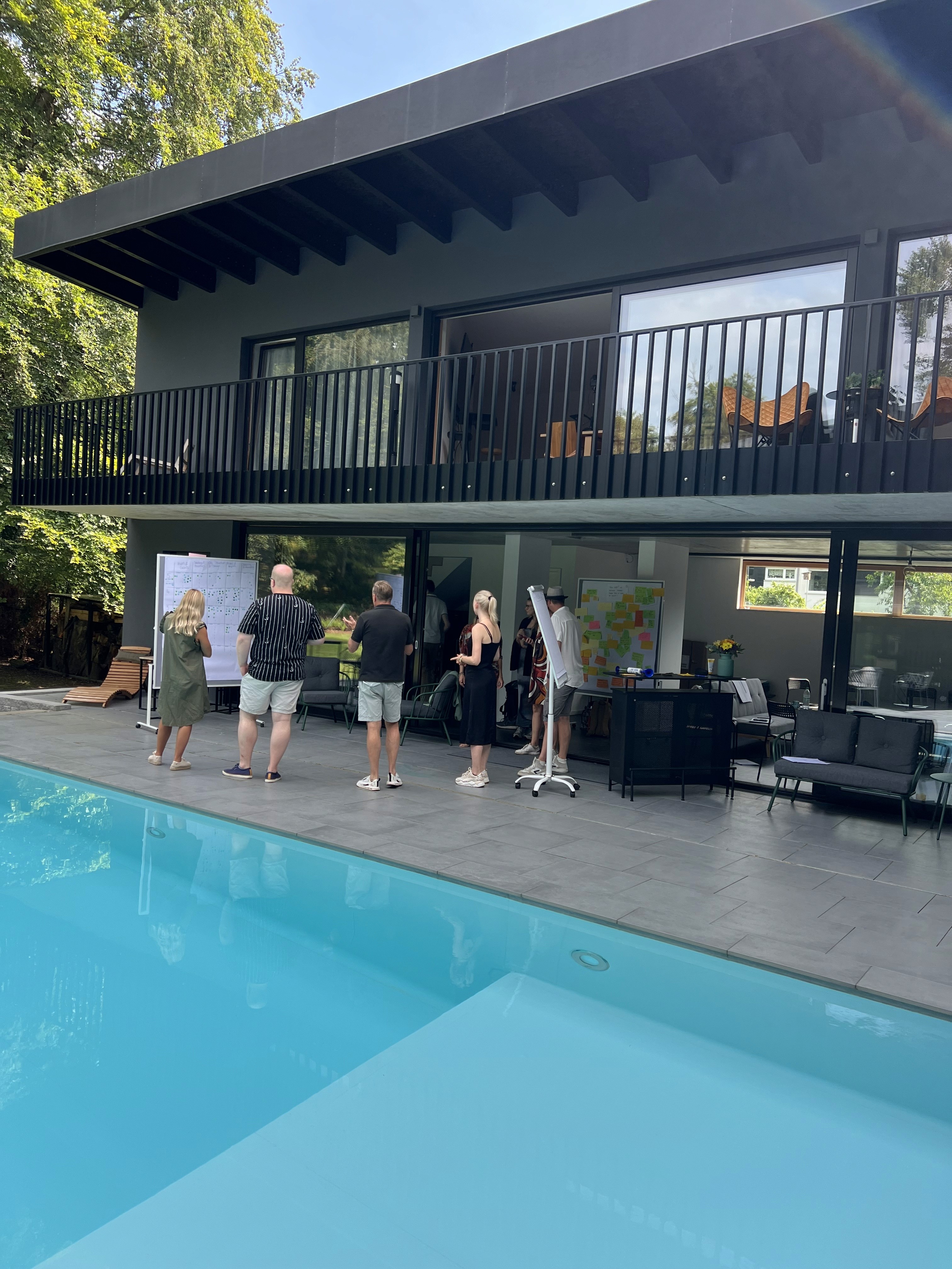 Company celebration on the GROW terrace
