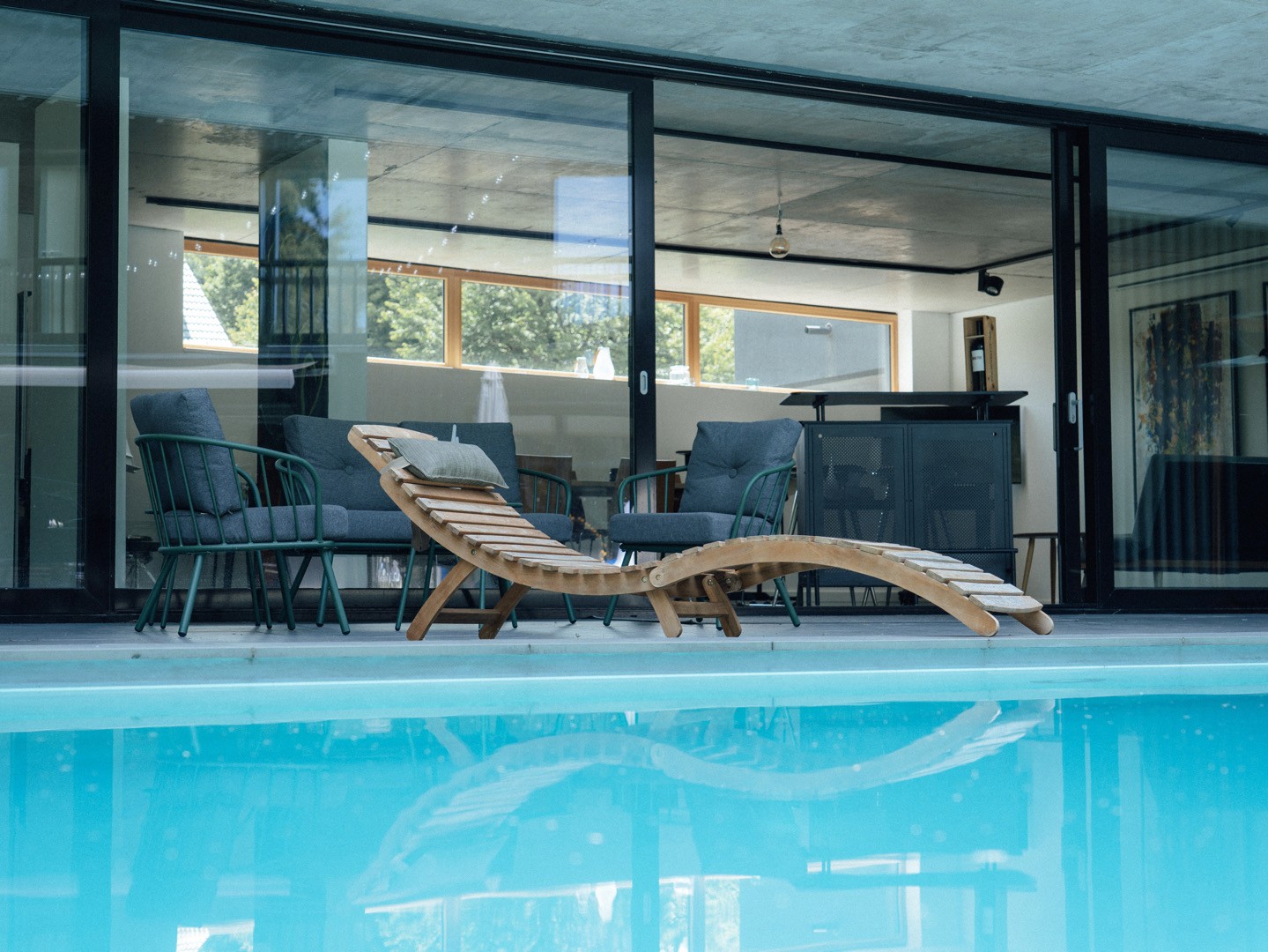 Interior with pool view